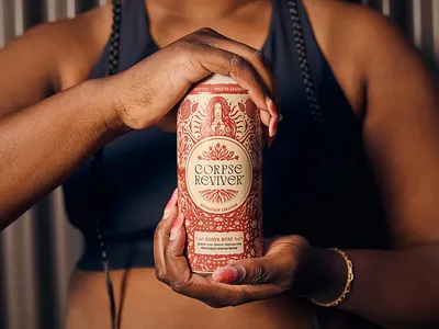 Corpse Reviver - Can Labels Illustration & Design badge design black and white illustration branding can design can label design corpse reviver design emblem design engraving illustration illustration logo non alcoholi vintage illustration