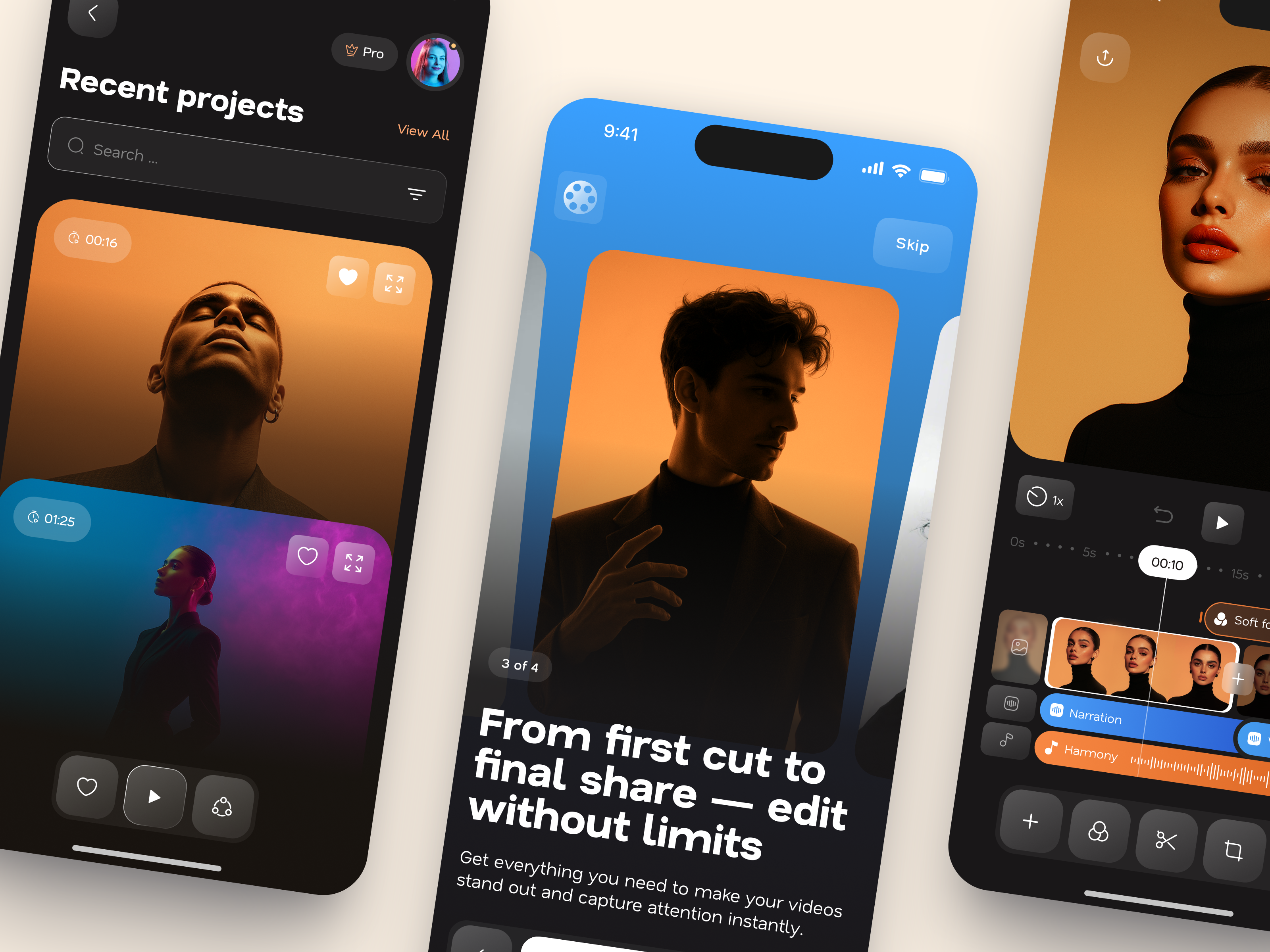 Mobile App for Video Editing app design application design design interface ios app design mobile app product service startup ui uiux ux