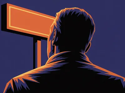 Strategic Crossroads: The Decision Point art commission business strategy career crossroads conceptual art corporate art decision making editorial illustration illustration leadership metaphor strategic planning vector illustration