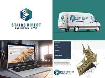 Stairs Direct London 3d branding logo logo design ui