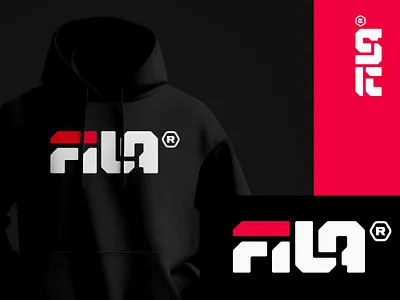 FILA Logo Redesign Concept bespoke branding brutalist cool custom fashion fila future hoodie kicks logo rebrand redesign shoes sports style typography utilitarian wear wordmark