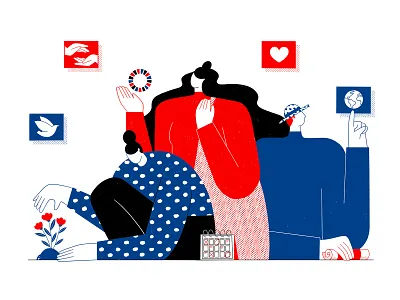 Nova School of Business and Economics branding characters design illustration ui web illustration