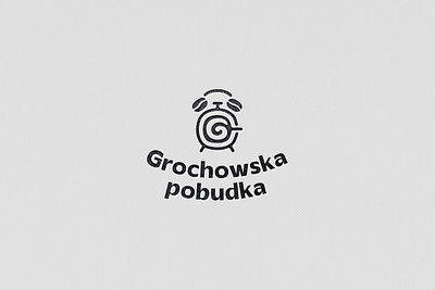 Grochowska pobudka alarm clock branding cafe coffee coffee bean coffee shop cup design g letter graphic design grochowska pobudka icon logo logo design minimalist morning vector