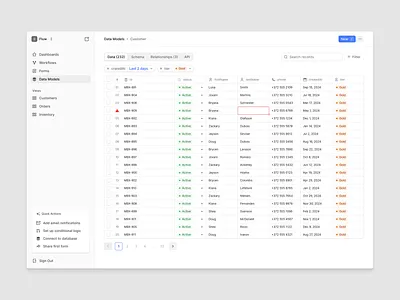 UI for Data models & Data complex dashboard data data models database product design schemas ui ux