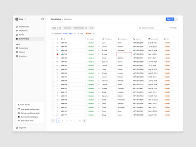 UI for Data models & Data complex dashboard data data models database product design schemas ui ux