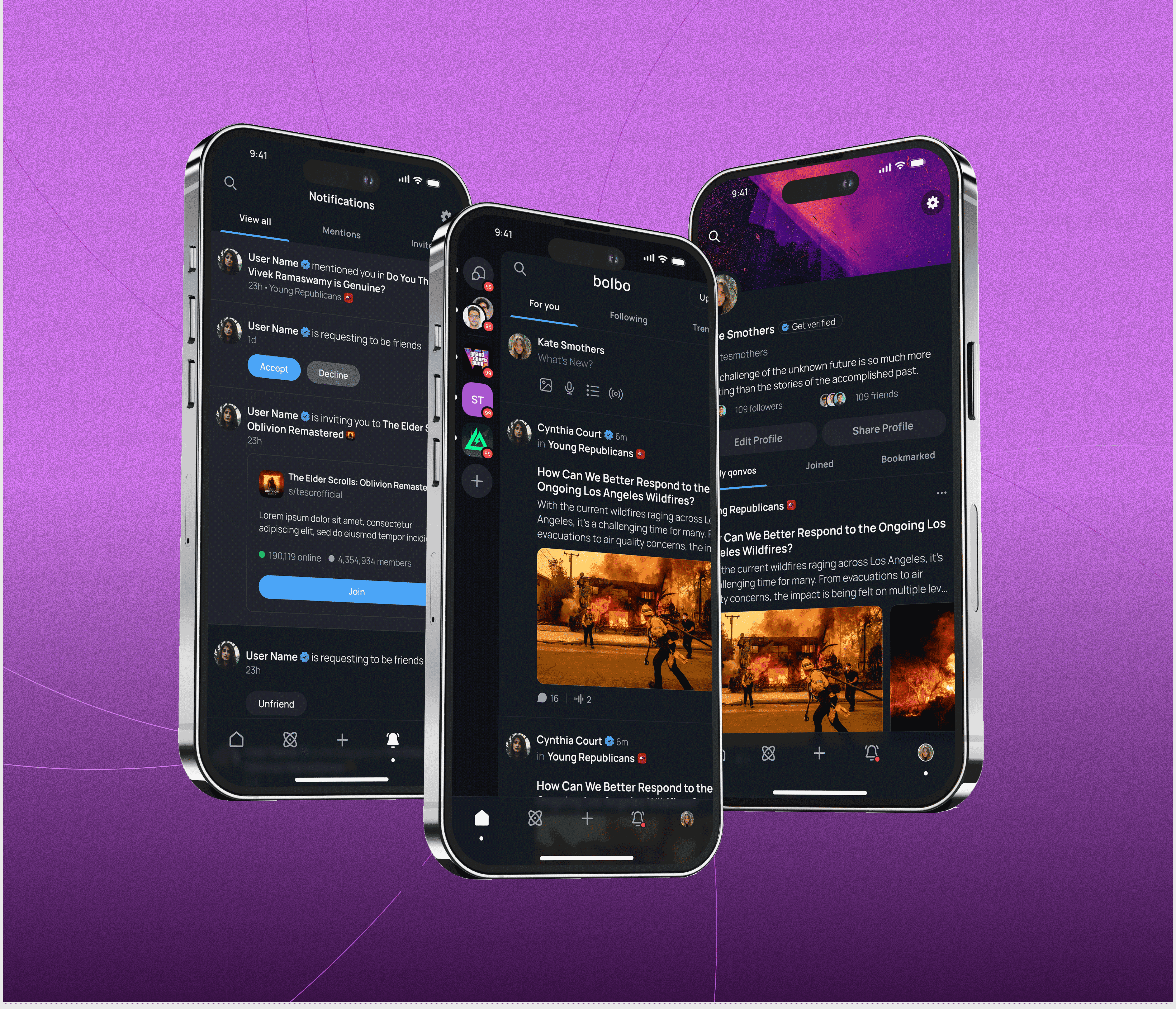 Social Media Mobile App - App UI appdesign design figma mobiledesign socialmediaapp ui userinterface ux