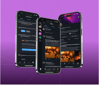 Social Media Mobile App - App UI appdesign design figma mobiledesign socialmediaapp ui userinterface ux