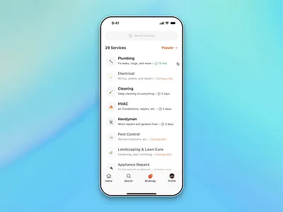 Best Technicians animation app booking finding provider service uber
