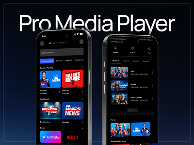 IPTV+ Mobile App Design app app ui dashboard design digital entertainment app intuitive media app mobile app mobile app design mobile experience ott product design responsive design saas streaming app tv app ui ux video streaming