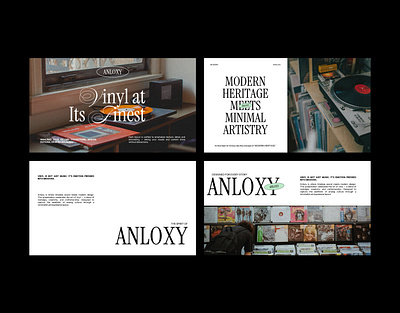 Anloxy – Modern Vintage Presentation clean design editorial graphic design minimalist modern pitch deck powerpoint presentation record template turntable vintage vinyl