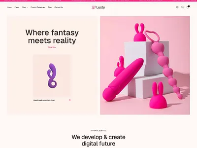 Lusty - Sex Shop, Toys & Lingerie WordPress Theme blog design illustration ui web design webdesign wordpress wordpress design wordpress theme wordpress themes