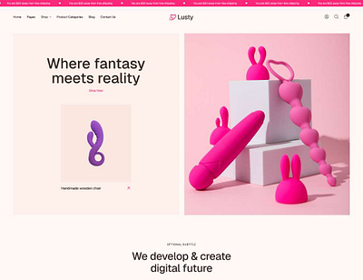 Lusty - Sex Shop, Toys & Lingerie WordPress Theme blog design illustration ui web design webdesign wordpress wordpress design wordpress theme wordpress themes