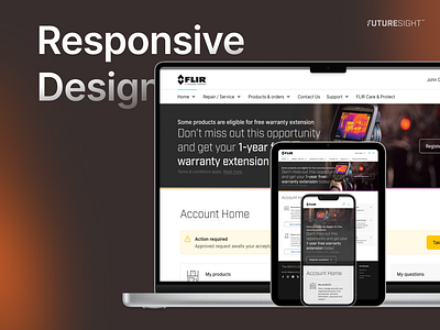 Flir Portal. Responsive Design branding digital agency optimizely ui ux