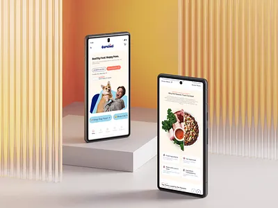 Pet Care & Food Website Redesign landing page design mobile design pet care mobile app pet care website responsive design website design