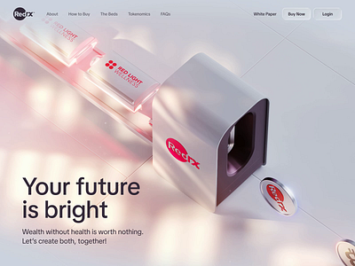 Red Rx Landing page web design 3D Animation 3d 3d animation ai agents coin e commerce finance fintech hero hero section homepage icons landing landing page web web design web3 webdesign website
