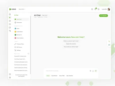 Chat UI Typewriter Animation animation chat product design typewriter web app web application web design