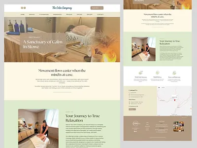 Holistic Spa Homepage Design – Massage Therapy Website Design holistic wellness landing page massage massage studio massage therapy website spa squarespace ui webdesign website design wellness wix wordpress