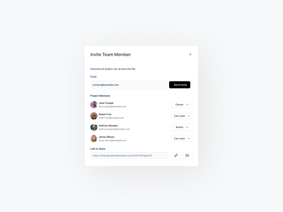 Invite Team Member by Sergushkin Dmitry on Dribbble