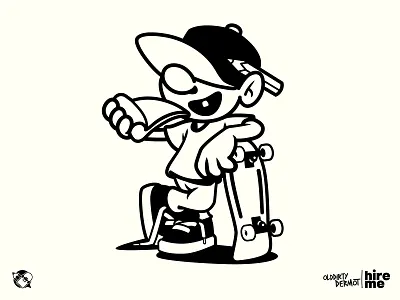 Friday Mascot! character design design graphics illustration pizza single color skateboard t shirt design tee design vector vector design