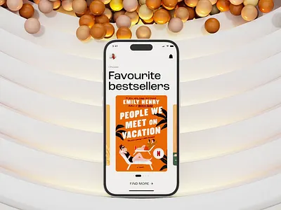 Books Mobile App 3d animation books bubbles c4d cinema4d graphic design motion graphics ui