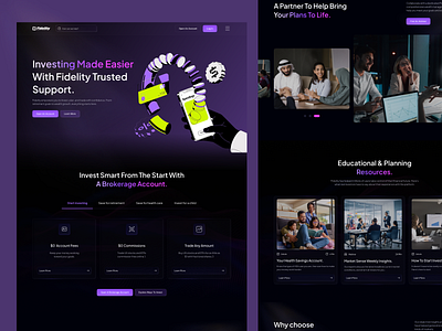 Modern Financial Investment Website - UI/UX Design banking designer finance finance landing page finance website financial app fintech investment investment landing page investment website landing page minimal design modern design product design saas shasanko creations startup ui ux web design website