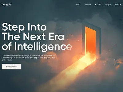 Hero Concepts for a Future Focused AI Platform ai artificial intelligence header design hero design landing page design open ai platform saas service software ui design ui ux ux design virtual assistant web web design web design inspiration website