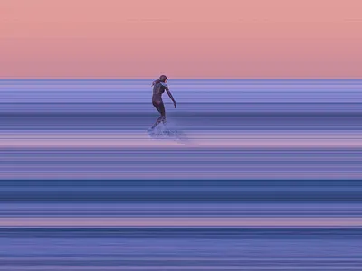 Surfing Sunset blurd branding frame graphic design landscape logo motion graphics photography romansgallery sunset surfing
