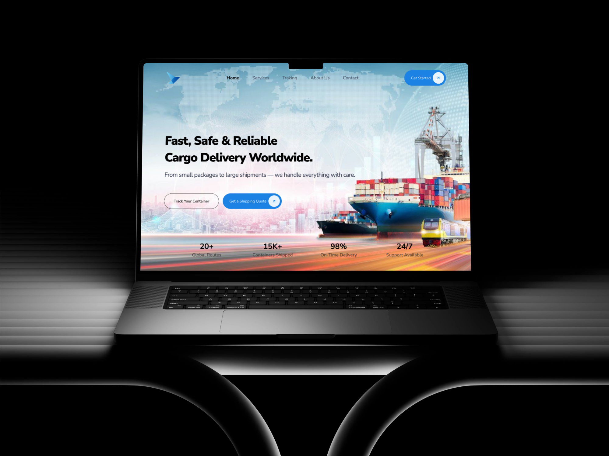 Cargo delivery UI concept 3d animation cargo graphic design motion graphics ui