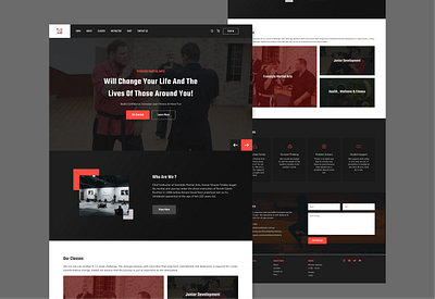 Martial Arts Landing Page design ui web