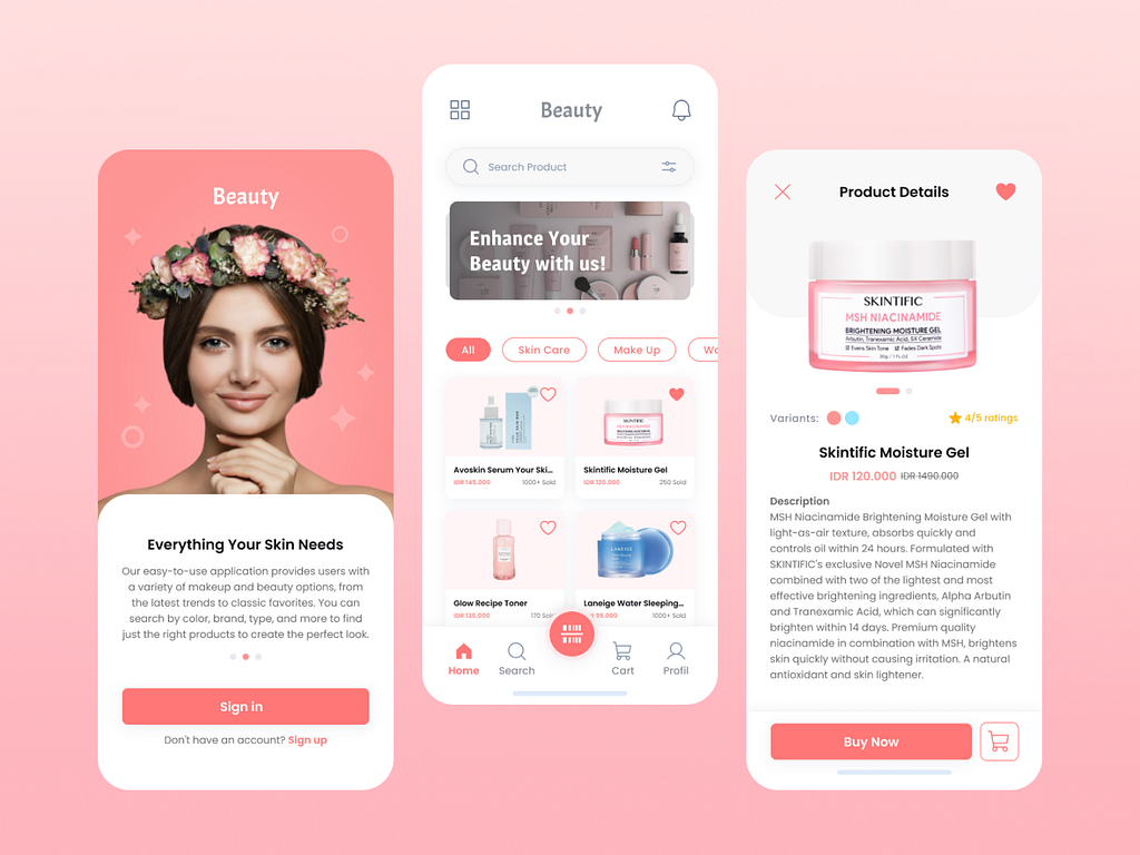 Beauty App by violasalvad on Dribbble