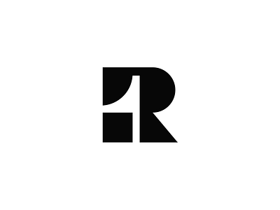 R1 branding identity lettermark logo mark monogram negative space number symbol
