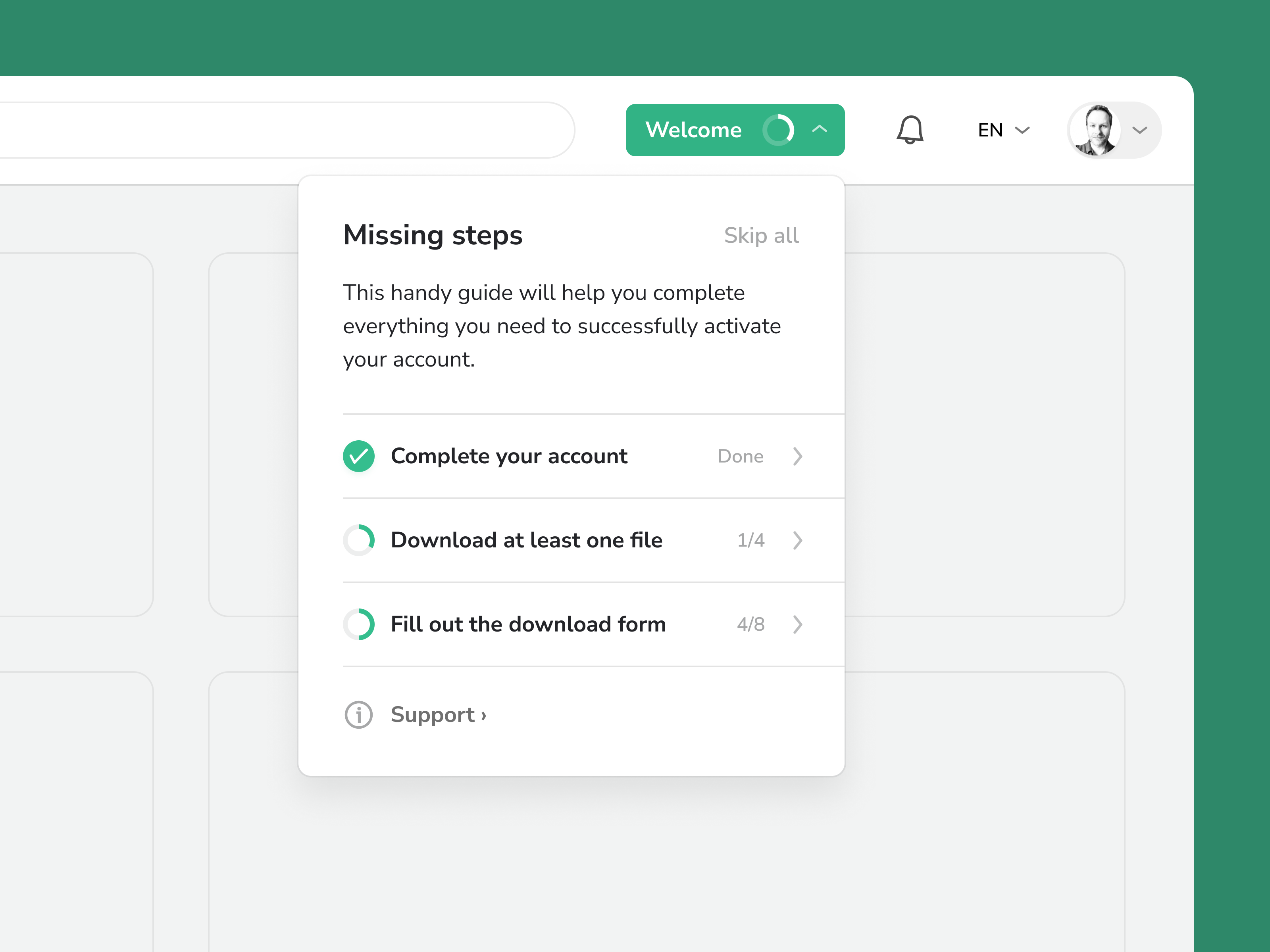 Steps green life steps support wizard