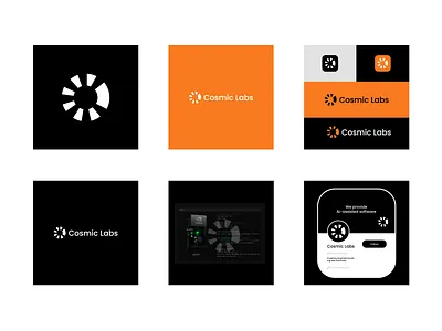 Cosmic Labs brand branding cosmic lab design graphic design illustration logo logo design minimal modern