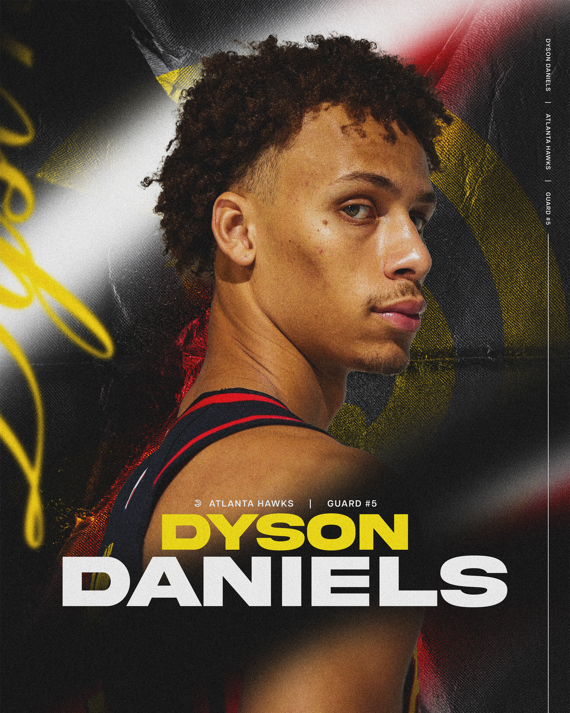 Dyson Daniels - 2024 Autograph Poster atlanta atlanta hawks australia basketball branding design digital dpoy dyson daniels graphic design guard hawks motion graphics nba poster social media sports