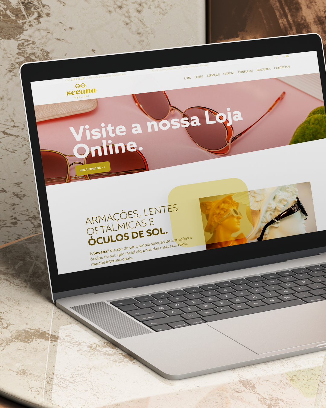 Seeana Eyewear webdesign