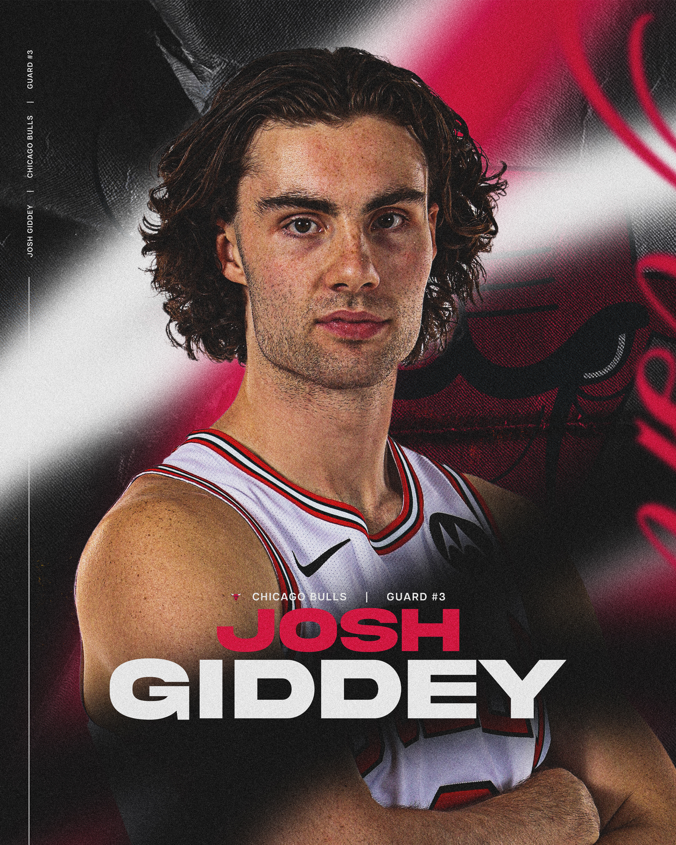 Josh Giddey - 2024 Autograph Poster australia basketball branding chicago chicago bulls design digital giddey graphic design guard josh giddey nba poster social media sports windy city