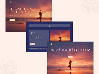 Layout Variations Showcase – Yoga/Wellness Landing Concepts figma gridsystem landingpage layoutexploratio ui wellnessui