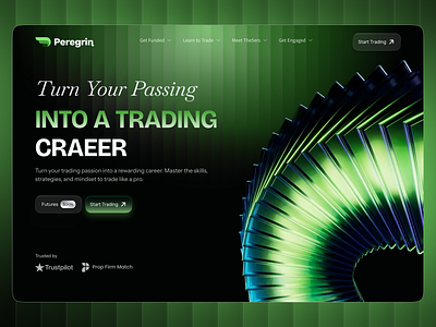 Peregrin-Funded Trading Experience Website Design blockchain crypto cryptocurrency finance ux fintech design forex prop firm forex prop firm website funding landing page funding platform investment landing page investment platform prop trading prop trading landing page scaling account trader funding website trading community trading ui web design web3 website design