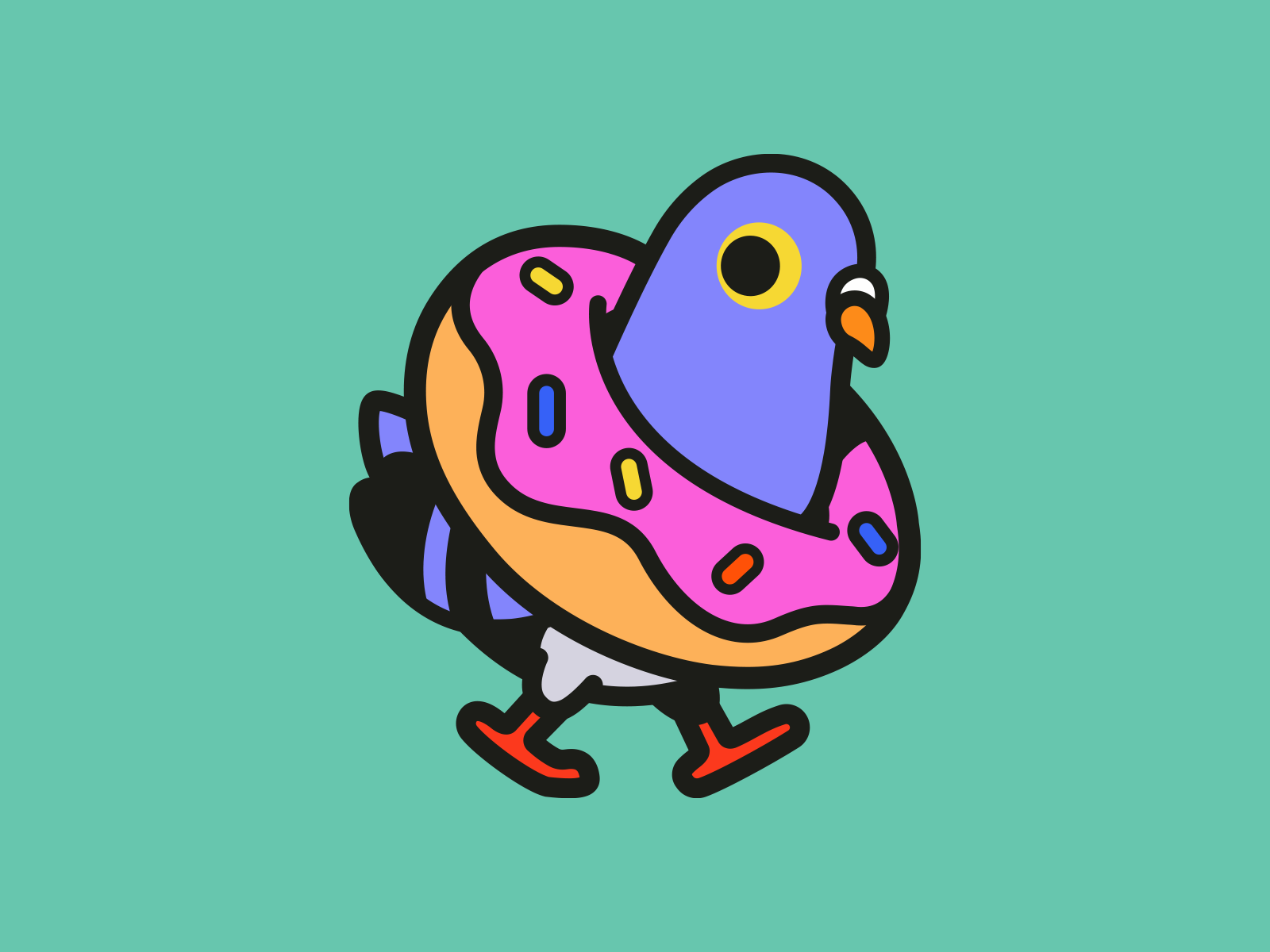 Example of Pigeon + Donut logo