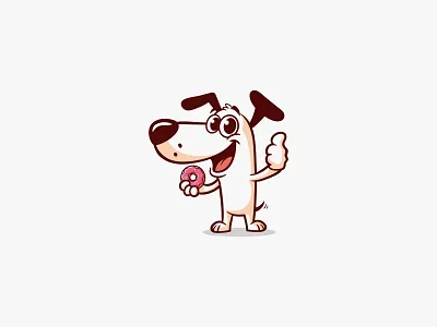 Donat Dog Logo branding branding design design dog dog logo graphic design happy dog illustration logo logo design pet pet logo puppy puppy logo vector