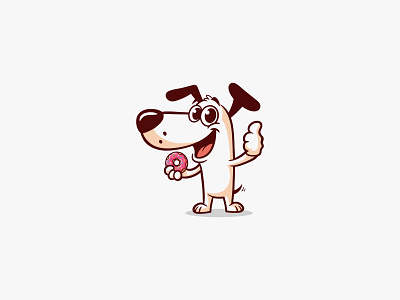 Donat Dog Logo branding branding design design dog dog logo graphic design happy dog illustration logo logo design pet pet logo puppy puppy logo vector