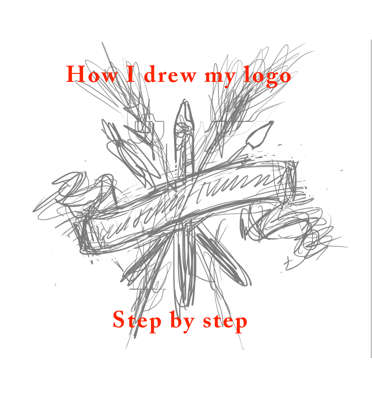 How I created my latest “personal” logo step by step branding classic design emblem illustration pen and ink vintage