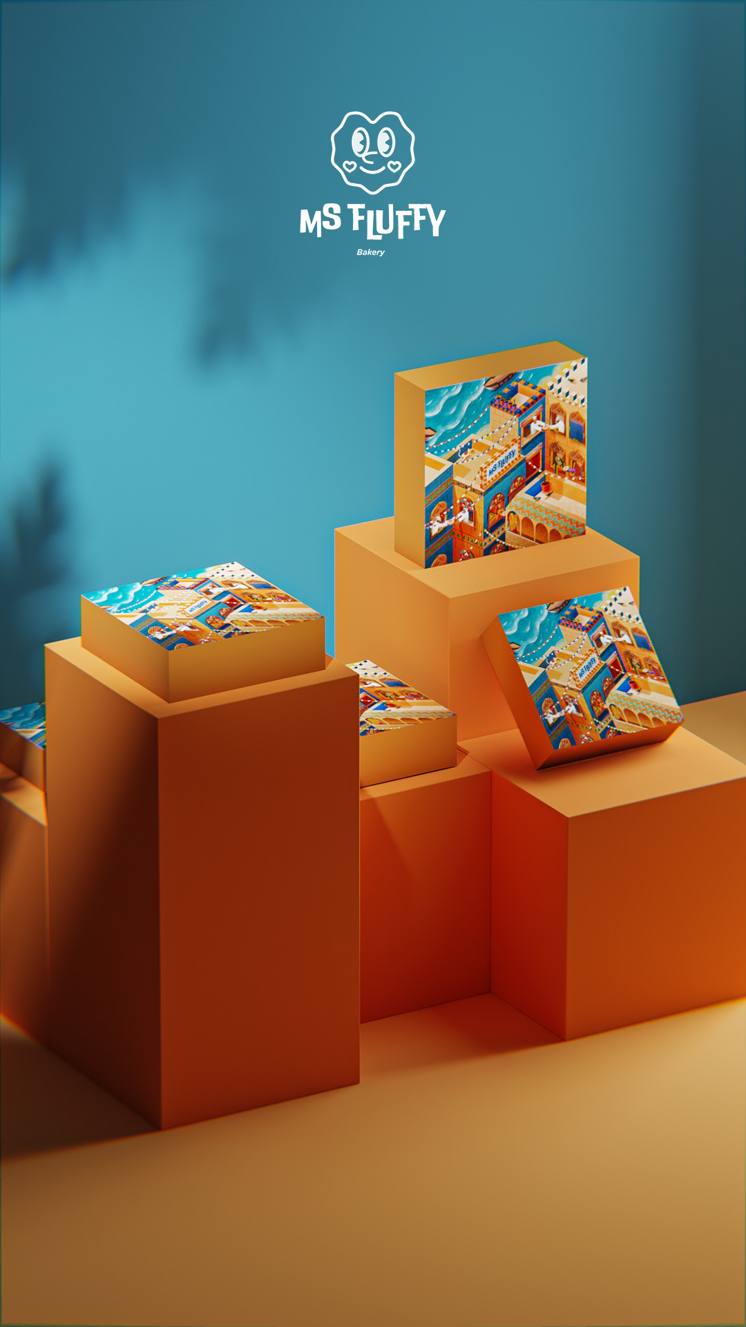 3D Animation Ms Fluffy 3d animation b3d blender branding design graphic design illustration motion graphics ui