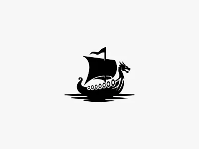 Viking Ship Logo branding branding design design graphic design greek ship logo illustration logo logo design ship logo ui ux vector viking viking logo viking ship