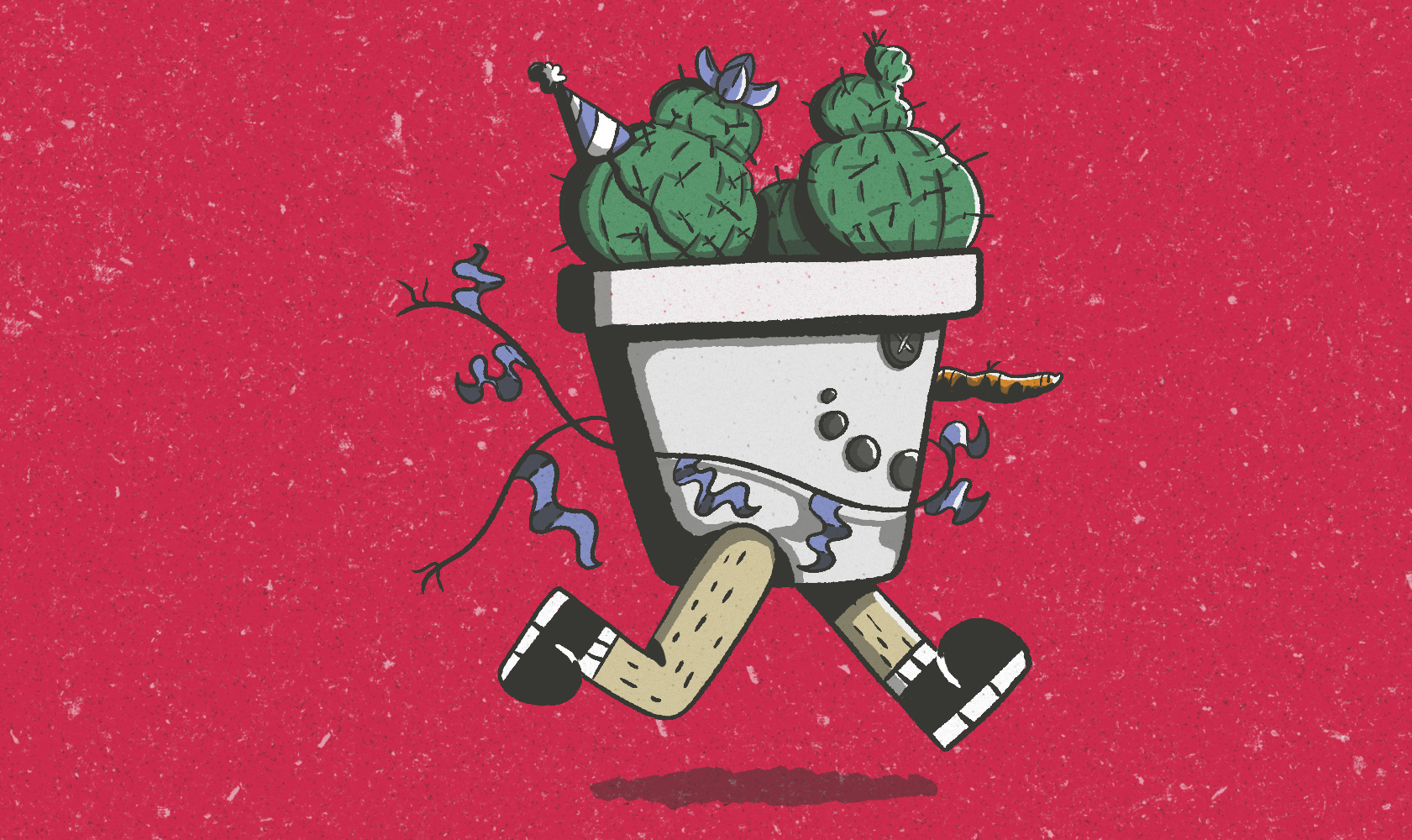 Here comes a chaotic Christmas! 🎄 adobe character design christmas color color palette holidays illustration illustrator palette photoshop run vintage