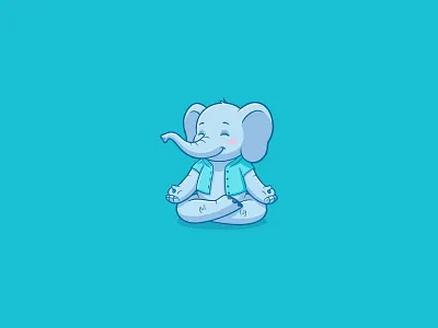 Yoga Elephant Logo animal animal logo animals logo branding branding design design elephant elephant logo elephant logo design graphic design illustration logo logo design ui ux vector