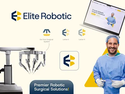 Elite Robotic - Logo Design for MedTech / Healthcare Technology abstract logo ai logo brand identity design branding business logo company logo graphic design lettermark logo logo logo design medical tech logo medtech logo modern logo platform logo real estate logo saas logo tech logo timeless logo unique logo