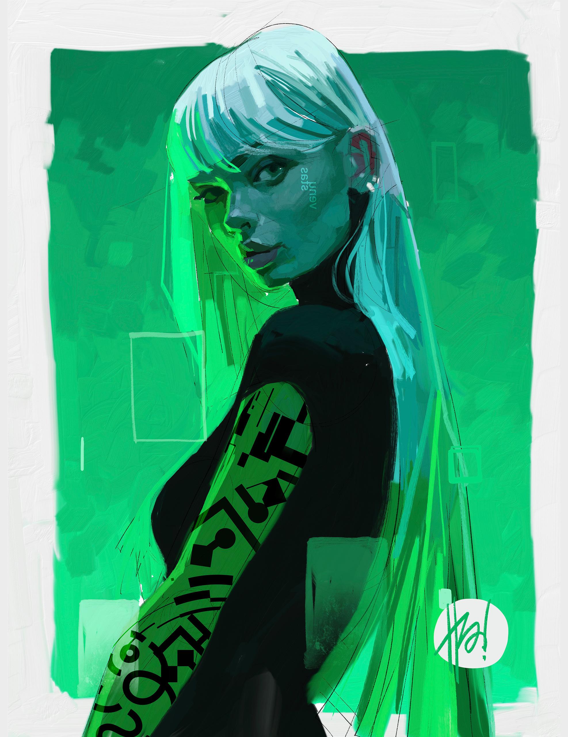 Just a Tear creative portrait girl hurca illustration outfit poster art style tattoo