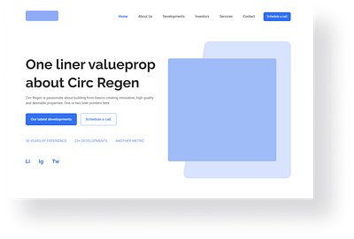 Reimagining Real Estate Presence for Circ Regen branding design illustration landing page landing page design ui ui design ux ux design web design