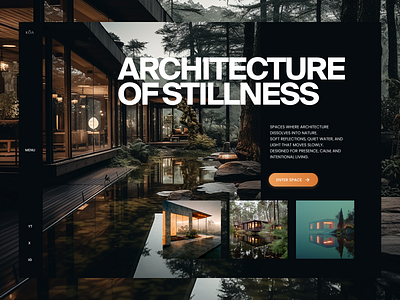 Architecture of Stillness — Calm by Design architecture coneptdesign graphic design heropage real state ui ux